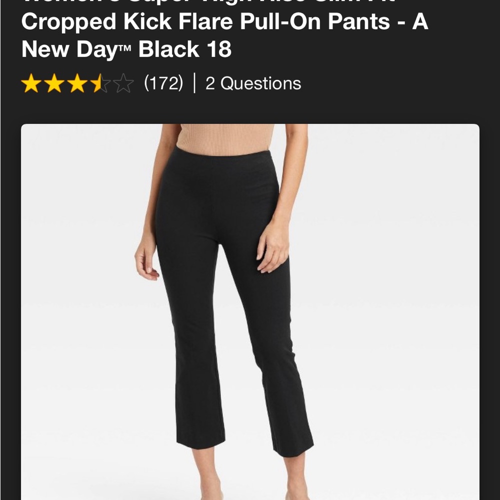 A New Day Kick Flare black pants